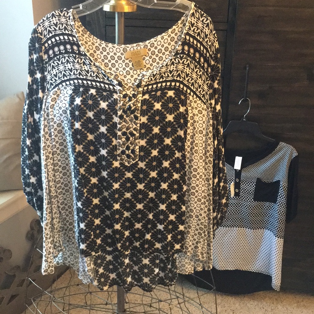 Ladies 3/4 sleeve blouse